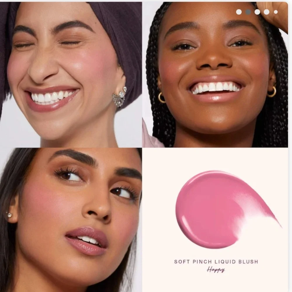 NEW Rare Beauty Soft Pinch Liquid Blush Dewy Finish in Happy Cool Pink Color